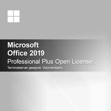 Microsoft Office 2019 Professional Plus Licencia Abierta, compatible con Terminalserver, licencia por volumen