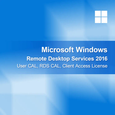 Licence d'accès client (CAL) utilisateur Microsoft Windows Remote Desktop Services 2016, CAL RDS, Licence d'accès client