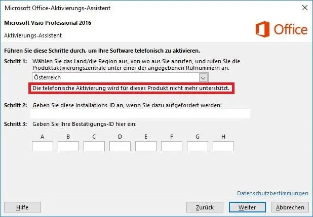 Produkt aktivieren