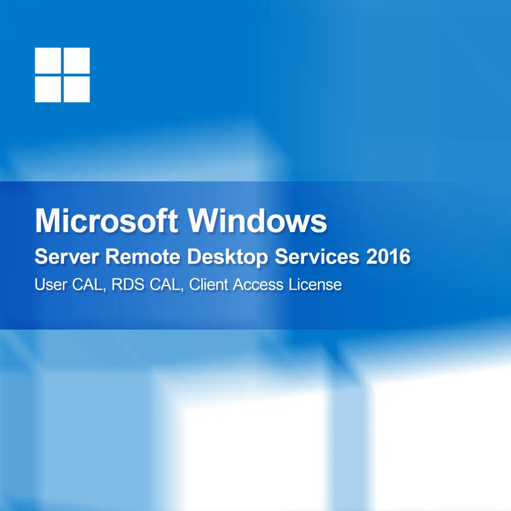 Licence d'accès client (CAL) utilisateur Microsoft Windows Server Remote Desktop Services 2016, CAL RDS, Licence d'accès client